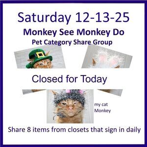 Saturday 12-13-2025 Dog Cat Small Animal Pet Share Discussion Group